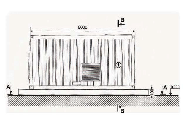 Фрагмент архитектурно-строительной части проекта: установка дизельного электроагрегата